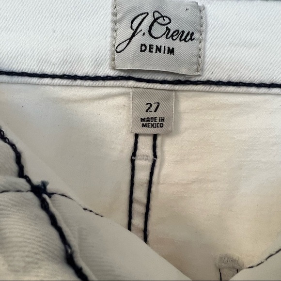 J. Crew Denim Whitewash Button Front Skirt Size 27 - Picture 6 of 8